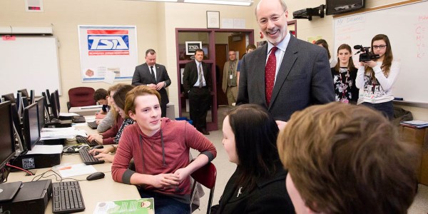 Gov. Tom Wolf in classroom