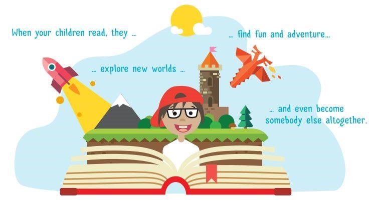 When your children read, they explore new worlds.