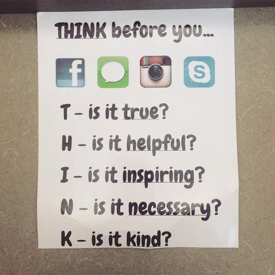 THINK before you post